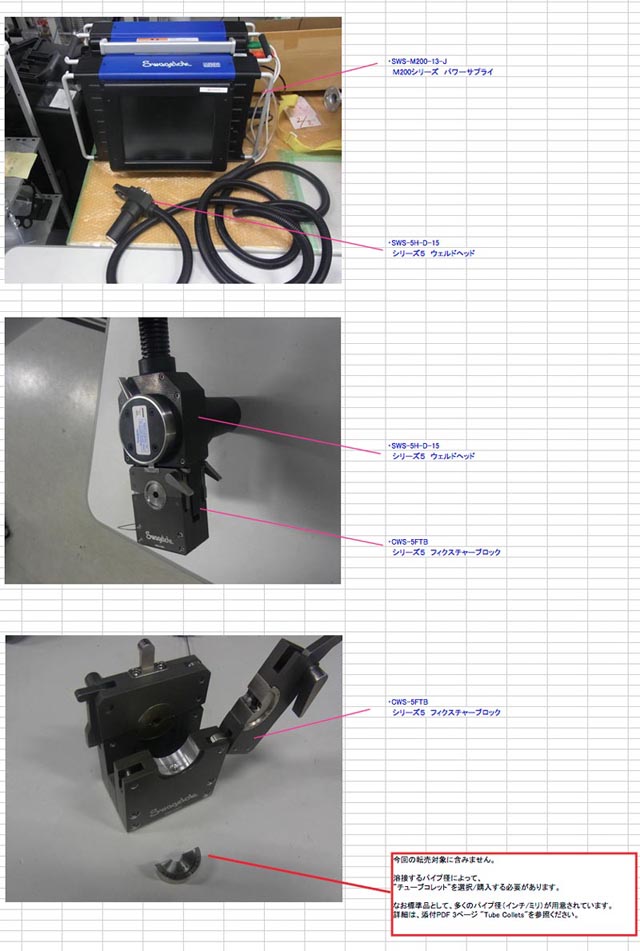 中古機械 情報No.141128 円周溶接機 スウェージロック 2013 の写真｜中古機械ならミサカ機械へ!