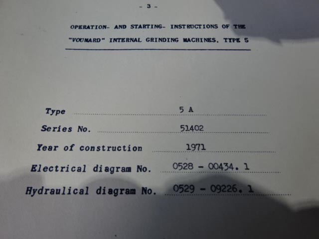 166814 内面研削盤 VOUMARD 1971 5Aの写真8