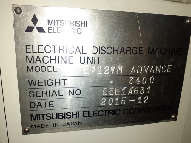 188442 NC放電加工機 三菱電機 2015 EA12VM ADVANCEの写真9