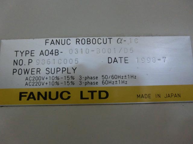 188443 ワイヤーカット ファナック 1998 α-1Cの写真5