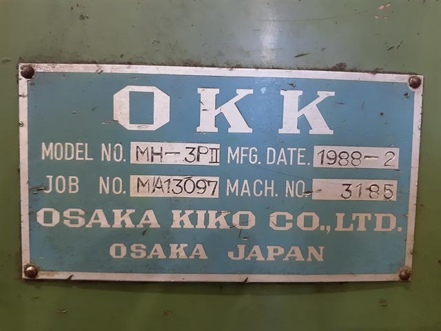 197080 横フライス盤 大阪機工 1988 MH-3PIIの写真8