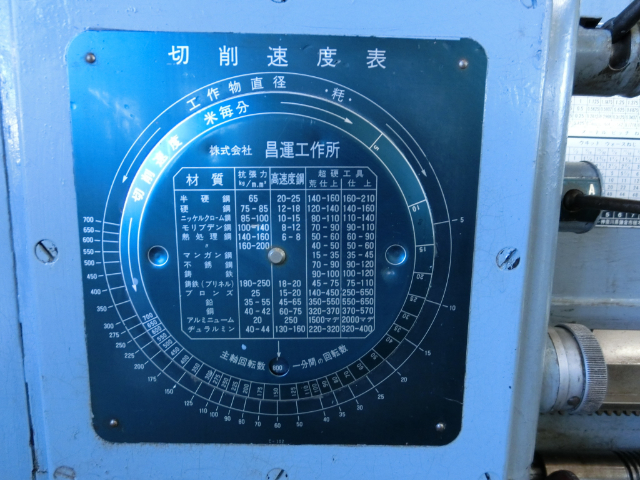 206180 旋盤 昌運工作所 1987 STの写真08