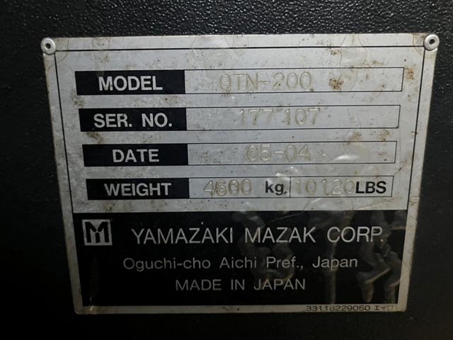 218825 NC旋盤 ヤマザキマザック 2005 QTN-200の写真10