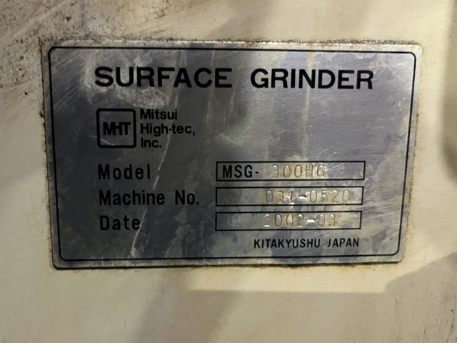 218843 平面研削盤 三井ハイテック 2002 MSG-300HGの写真9